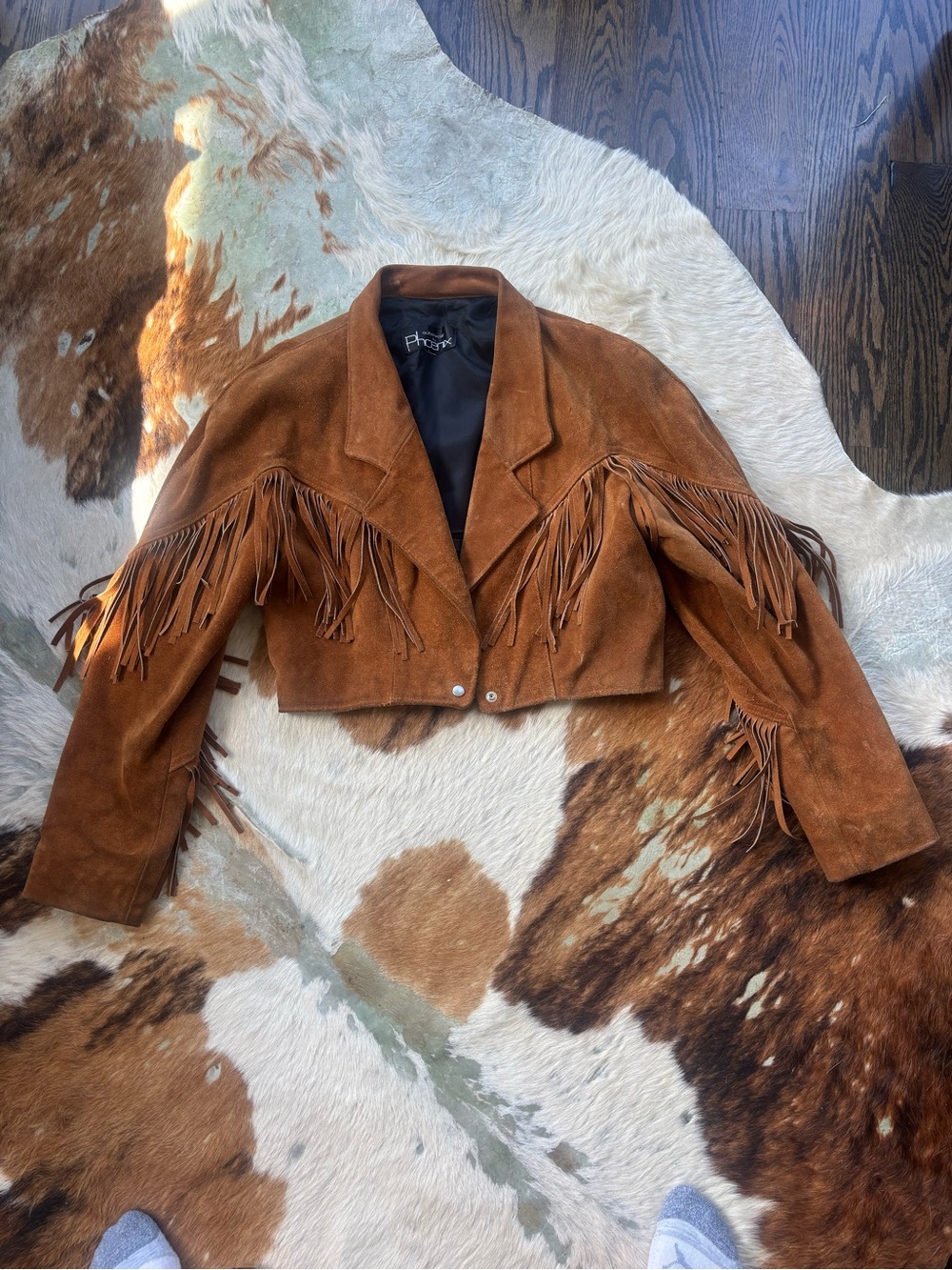 Outerwear by Phoenix Suede Leather Cropped Jacket